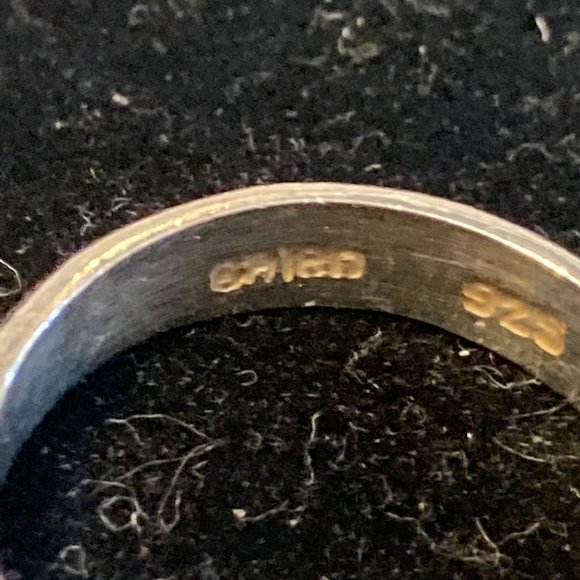 Amethyst on sterling silver intricate setting cathedral ring - Picture 6 of 7